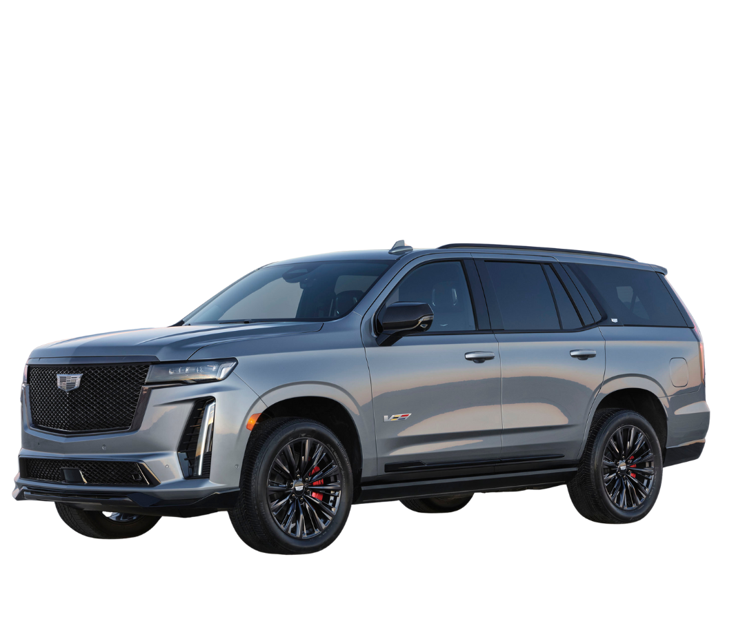 Gray SUV on a white background