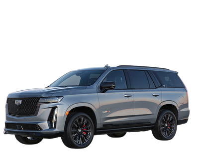 Gray SUV on a white background