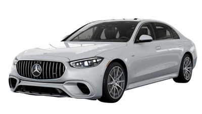 White Mercedes-Benz car on a white background