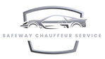 Logo of Safeway Chauffeur Service with a stylized car design on a transparent background